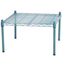 Regency 24 inch x 24 inch x 14 inch Green Epoxy Coated Wire Dunnage Rack - 600 lb. Capacity