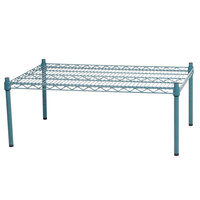 Regency 36 inch x 24 inch x 14 inch Green Epoxy Coated Wire Dunnage Rack - 600 lb. Capacity