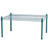 Regency 30 inch x 24 inch x 14 inch Green Epoxy Coated Wire Dunnage Rack - 600 lb. Capacity