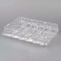 Polar Pak 2443 24 Compartment Clear Cupcake / Muffin Takeout Container - 5/Pack