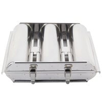 Matfer Bourgeat 341712 Stainless Steel Triple Round Bread Mold with (3) 2 3/4 inch Compartments