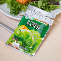 Classic Gourmet Fat Free Ranch Dressing 1.5 oz. Portion Packet - 60/Case