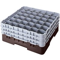 Cambro 36S1114167 Brown Camrack Customizable 36 Compartment 11 3/4 inch Glass Rack