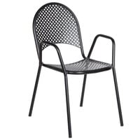 American Tables and Seating 90B Metal Black Outdoor Chair