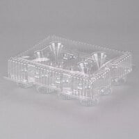 Polar Pak 9513 12 Compartment Clear Hinged PET Cupcake Take Out Container - 5/Pack
