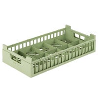Vollrath 52806 Signature Half-Size Light Green 10 Compartment 4 1/8" Tall Cup Rack