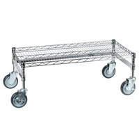 Regency 18 inch x 36 inch x 14 inch Chrome Plated Mobile Dunnage Rack Kit with Tubular Frame - 600 lb. Capacity