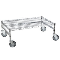 Regency 24 inch x 36 inch x 14 inch Chrome Plated Mobile Dunnage Rack Kit with Tubular Frame - 600 lb. Capacity