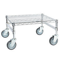 Regency 24 inch x 24 inch x 14 inch Chrome Plated Mobile Dunnage Rack Kit with Tubular Frame - 600 lb. Capacity