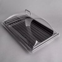 Sample and Display Tray Kit with Black Polycarbonate Tray and End Cut Cover - 12 inch x 20 inch