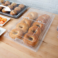 Roll Top Cover Tray Countertop Display Acrylic Bakery Donut Pastry Sample Case 
