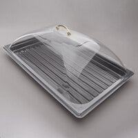 Sample and Display Tray Kit with Black Polycarbonate Tray and Dome Cover - 12 inch x 20 inch