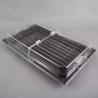 Sample and Display Tray Kit with Black Polycarbonate Tray and Hinged Cover - 12 inch x 20 inch