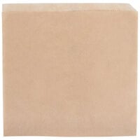 Choice 7" x 7" Natural Kraft Basket Liner / Deli Wrap / Double Open Bag - 2000/Case