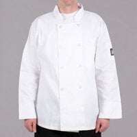 Chef Revival Bronze J100 Unisex White Customizable Chef Coat - S