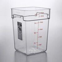 Cambro CamSquares® Classic 22 Qt. Clear Square Polycarbonate Food Storage Container