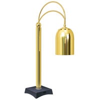 Hatco DCS400-1 Decorative Carving Station Lamp with Granite Gray-Colored Base and Bright Brass Finish - 120V, 250W