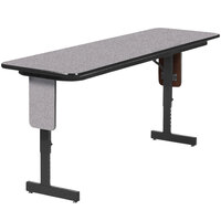 Correll 24" x 72" Gray Granite Adjustable Height Panel Leg Folding Seminar Table