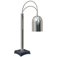 Hatco DCS400-1 Decorative Carving Station Lamp with Granite Gray-Colored Base and Bright Nickel Finish - 120V, 250W