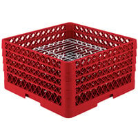 Vollrath PM3208-4 Traex® Plate Crate Red 32 Compartment Plate Rack - Holds 7 5/8" to 8" Plates