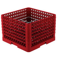 Vollrath PM1211-6 Traex® Plate Crate Red 12 Compartment Plate Rack - Holds 10 3/4" to 11 3/16" Plates
