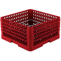 Vollrath PM1211-4 Traex® Plate Crate Red 12 Compartment Plate Rack - Holds 8 3/4" to 9 3/16" Plates
