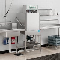 Noble Warewashing I-E Single Rack Low Temperature Door-Type Dish Machine - 115V