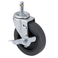 Carlisle SBCC24500 Equivalent Fold 'N Go Cart 4 inch Replacement Swivel Caster with Brake