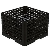 Vollrath PM0912-6 Traex® Plate Crate Black 9 Compartment Plate Rack - Holds 11 1/4" to 12 1/2" Plates