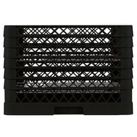 Vollrath PM1412-6 Traex® Plate Crate Black 14 Compartment Plate Rack - Holds 10 3/4 inch to 12 5/16 inch Plates