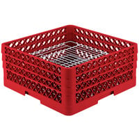 Vollrath PM4407-3 Traex® Plate Crate Red 44 Compartment Plate Rack - Holds 6" to 7" Plates