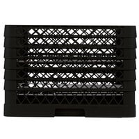 Vollrath PM1211-6 Traex® Plate Crate Black 12 Compartment Plate Rack - Holds 10 3/4 inch to 11 3/16 inch Plates
