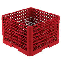Vollrath PM0912-6 Traex® Plate Crate Red 9 Compartment Plate Rack - Holds 11 1/4" to 12 1/2" Plates