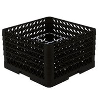 Vollrath PM1211-5 Traex® Plate Crate 1Black 12 Compartment Plate Rack - Holds 9 3/16 inch to 10 3/4 inch Plates