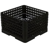 Vollrath PM1510-5 Traex® Plate Crate Black 15 Compartment Plate Rack - Holds 9 inch to 10 3/4 inch Plates