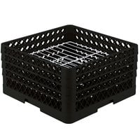 Vollrath PM2209-4 Traex® Plate Crate Black 22 Compartment Plate Rack - Holds 7 inch to 8 3/4 inch Plates