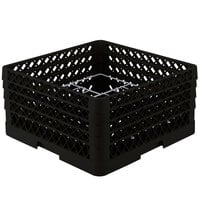 Vollrath PM1211-4 Traex® Plate Crate Black 12 Compartment Plate Rack - Holds 8 3/4 inch to 9 3/16 inch Plates