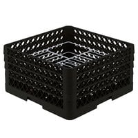 Vollrath PM2110-4 Traex® Plate Crate Black 21 Compartment Plate Rack - Holds 8 3/4 inch to 9 3/16 inch Plates