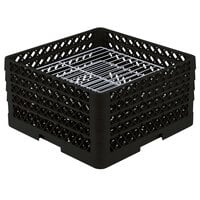 Vollrath PM3008-4 Traex® Plate Crate Black 30 Compartment Plate Rack - Holds 8 inch to 8 3/8 inch Plates