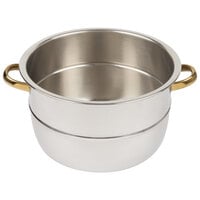 Choice Deluxe 14 Qt. Round Gold Accent Soup Chafer Food Pan