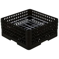 Vollrath PM2006-3 Traex® Plate Crate Black 20 Compartment Plate Rack - Holds 4 3/4 inch to 6 1/2 inch Plates