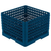 Vollrath PM1412-6 Traex® Plate Crate Royal Blue 14 Compartment Plate Rack - Holds 10 3/4 inch to 12 5/16 inch Plates