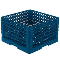 Vollrath PM1211-5 Traex® Plate Crate Royal Blue 12 Compartment Plate Rack - Holds 9 3/16 inch to 10 3/4 inch Plates