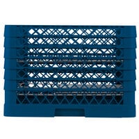 Vollrath PM1211-6 Traex® Plate Crate Royal Blue 12 Compartment Plate Rack - Holds 10 3/4 inch to 11 3/16 inch Plates
