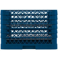 Vollrath PM1912-6 Traex® Plate Crate Royal Blue 19 Compartment Plate Rack - Holds 11 inch to 12 inch Plates