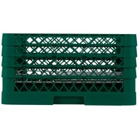 Vollrath PM1211-4 Traex® Plate Crate Green 12 Compartment Plate Rack - Holds 8 3/4 inch to 9 3/16 inch Plates