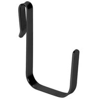 Regency 2 1/4 inch x 3 1/2 inch Large Black Snap-On J-Hook for Wire Shelving