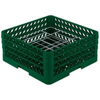 Vollrath PM2006-3 Traex® Plate Crate Green 20 Compartment Plate Rack - Holds 4 3/4 inch to 6 1/2 inch Plates