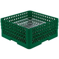 Vollrath PM4407-3 Traex® Plate Crate Green 44 Compartment Plate Rack - Holds 6 inch to 7 inch Plates