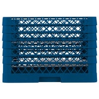 Vollrath PM2011-6 Traex® Plate Crate Royal Blue 20 Compartment Plate Rack - Holds 10 3/4 inch to 11 inch Plates